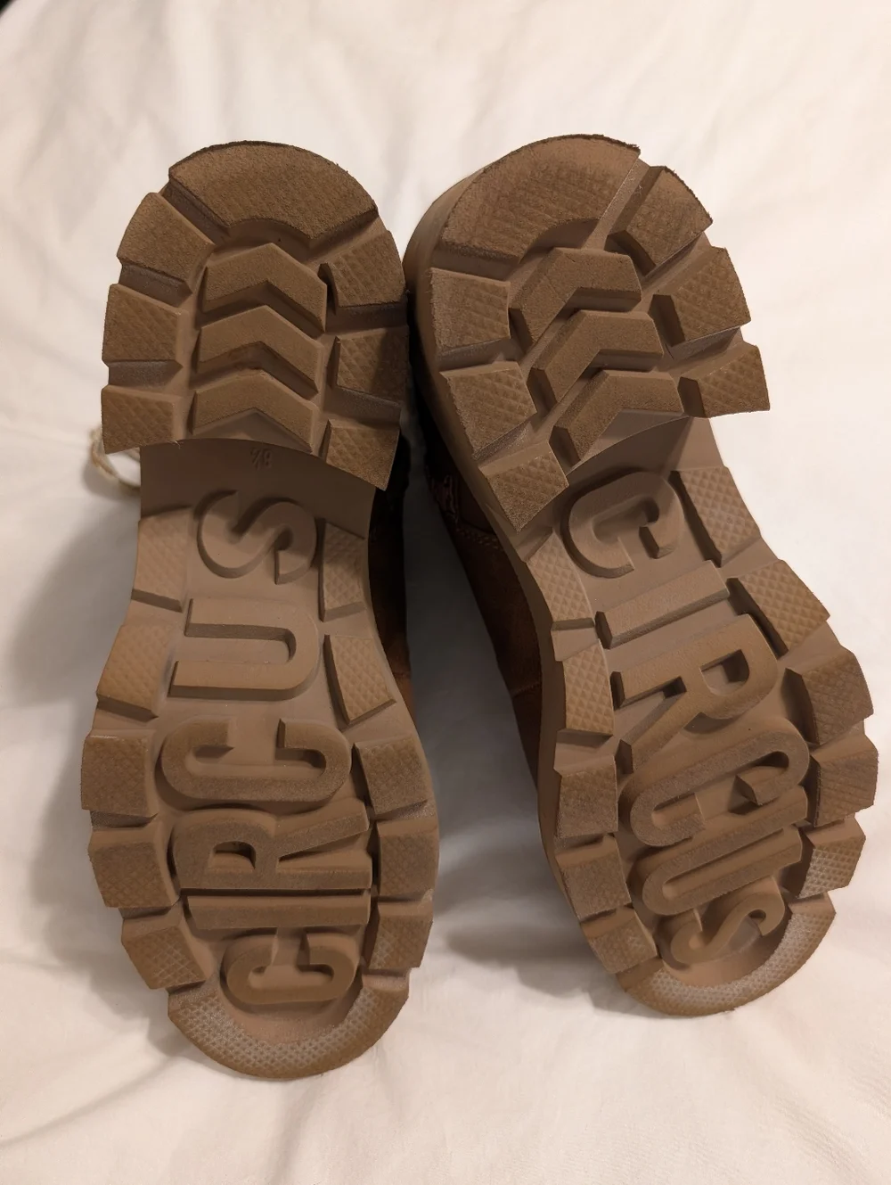 Circus By Sam Edelman Sambert Vegan Lace-up Ankle Boots Sherpa Chunky Sole